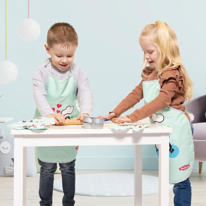 Actual product image Heless Children's Baking Apron with oven glove