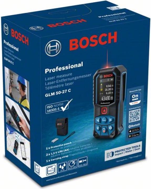 Image du produit Bosch Professional Télémètre laser GLM 50-27 C (50 m, 635 nm)