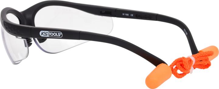 Produktbild KS Tools Schutzbrille-transparent, mit Ohrstöpsel