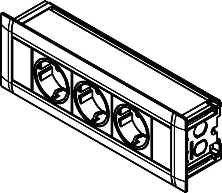 Actual product image Evoline ELEKTROTECHNIK 3-way built-in socket strip Frame Dock Small (159610000900) (3 x, 3 m)