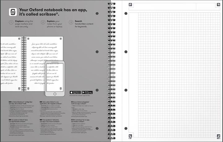 Produktbild Oxford Notizbuch (A4+, Kariert, Harter Einband)