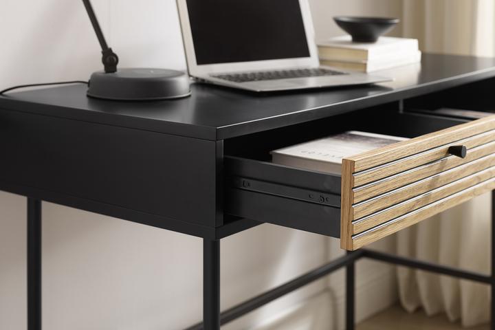 Image du produit SalesFever Bureau plaqué bois véritablex75 noir (120 x 50 x 75 cm)