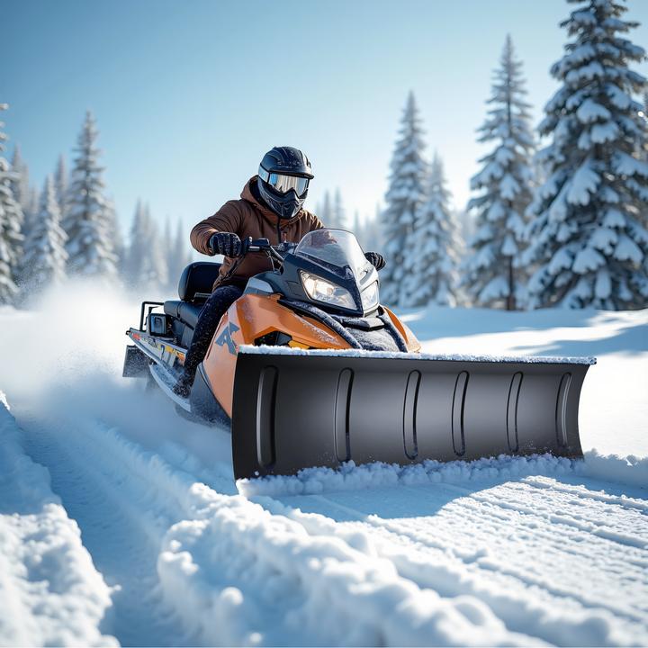 Produktbild Wiltec Universal Schneeschild 100x40 cm verstellbar Rasentraktor Schneepflug Traktor