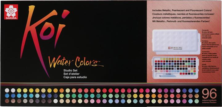 Actual product image Sakura Watercolor paint Koi Studio Set 96 pans, Multicolor (Multicoloured, 184.88 ml)