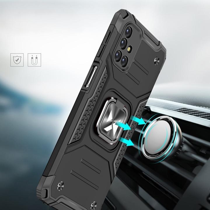 Immagine prodotto Wozinsky Ring Armor Case Kickstand Tough Rugged Cover per Samsung Galaxy M31s argento (Samsung Galaxy M31s)