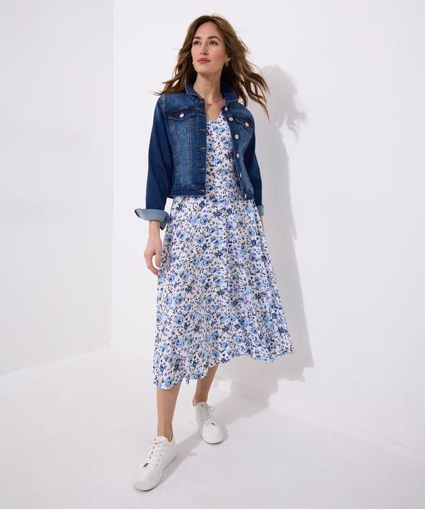 Actual product image Joe Browns Button Through Ditsy Floral V-Neck Dress