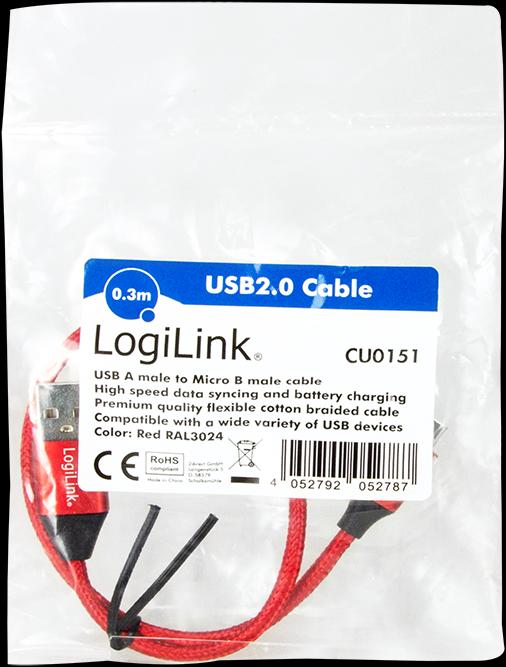 Productafbeelding LogiLink USB-kabel (0.30 m, USB 2.0)
