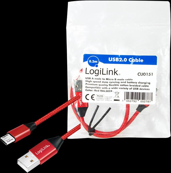 Productafbeelding LogiLink USB-kabel (0.30 m, USB 2.0)