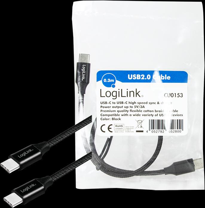 Immagine prodotto LogiLink Cavi USB (0.30 m, USB 2.0, 5 W)