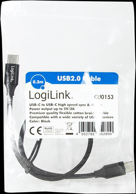 Immagine prodotto LogiLink Cavi USB (0.30 m, USB 2.0, 5 W)