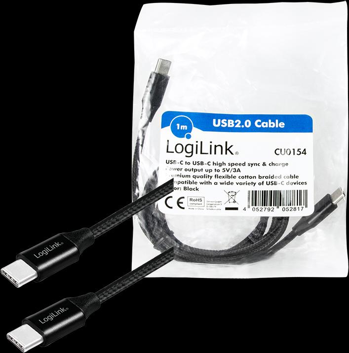 Image du produit LogiLink USB Type C - Type C (1 m, USB 2.0, 5 W)