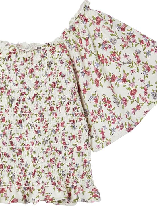 Image du produit Vertbaudet Gesmoktes Mädchen T-Shirt mit Blumen (86)