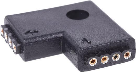 Actual product image Alphacool Aurora LED RGB Connector 90?? - Black