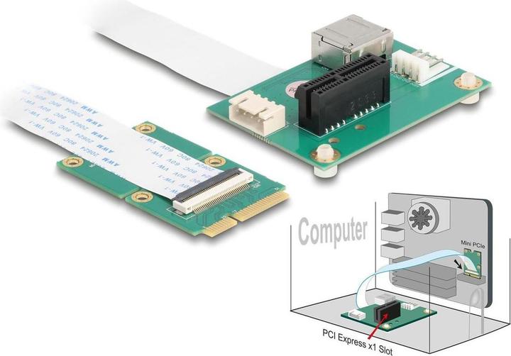 Produktbild Delock 64345 Konverter Mini PCIe Stecker> PCI Express x1 (64345)
