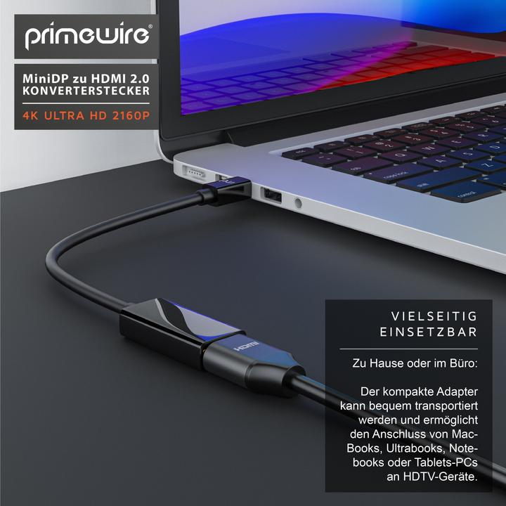 Produktbild Primewire Mini Display Port – HDMI (0.10 m, DisplayPort, HDMI)