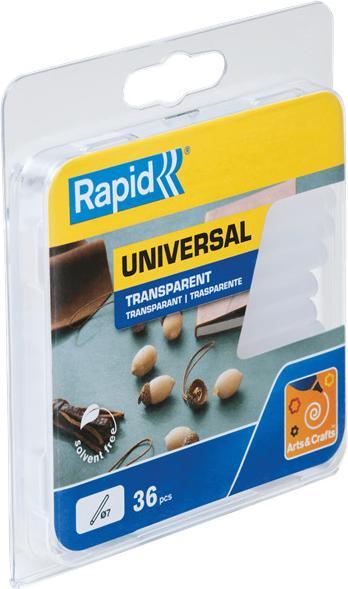 Produktbild Rapid Universal Transparente Klebesticks Ø7x90mm 36 Stück