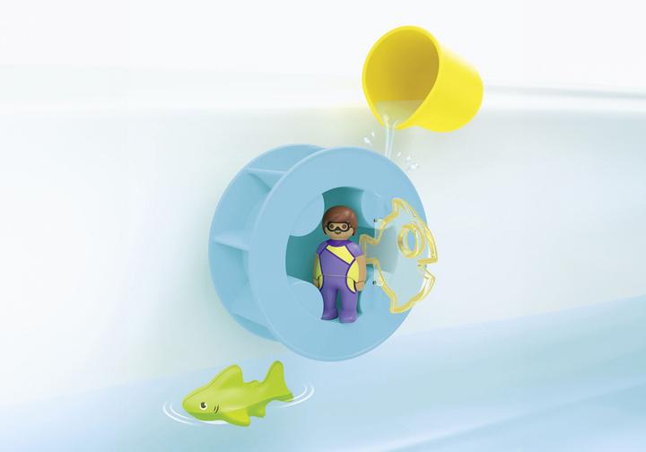 Image du produit Playmobil Roue à tourbillons d'eau avec bébé requin (71688, Playmobil Junior)