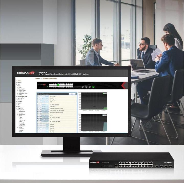 Produktbild edimax Switch Pro 28x GE GS-5424LX Rackmount (28 Ports)