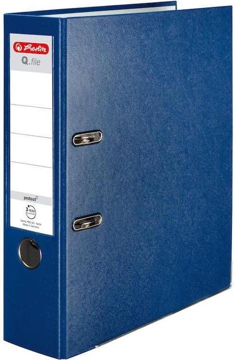 Actual product image Herlitz lever arch file Q.file protect A4 8cm blue (A4, 80 mm, 1 Piece)