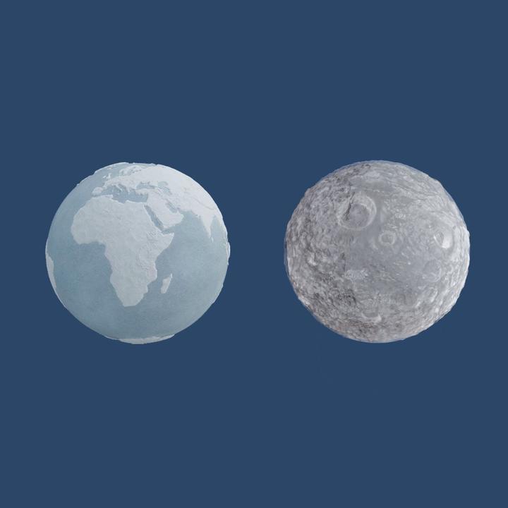 Actual product image Winkee Ice Cube Tray - Globe and Moon