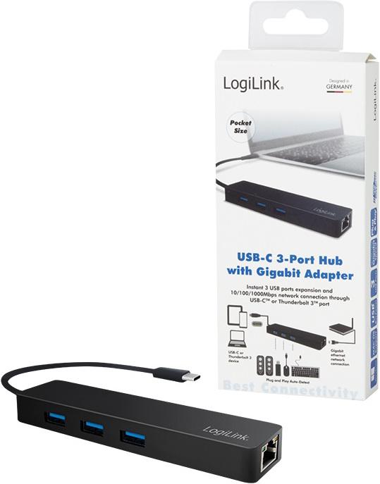 Produktbild LogiLink UA0313 (USB-C, 1000 Ports)