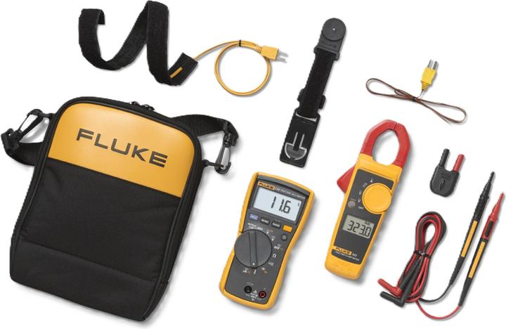 Fluke 116 · Fluke 323 · TL175 Messleistungssatz · TPak ToolPak Messgerät-Aufhängeschlaufe · Thermoelement · 80BK Integrierter Temperaturmessfühler · 80AK-A Thermoelement-Adapter · C115 Tragetasche.
