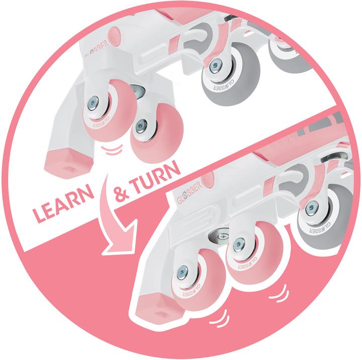 Actual product image Globber LEARNING SKATES 2in1 pastel pink, size 26-29 (29)