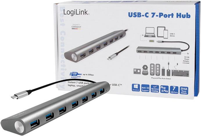 Image du produit LogiLink UA0310 (USB-C, 7 Ports)