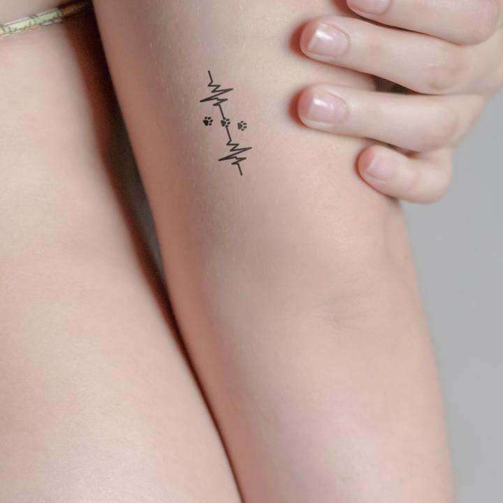 Immagine prodotto minink Tatuaggio temporaneo - Battito del cuore con le zampe