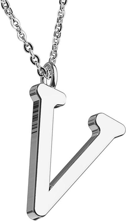 Star Piercing Kette silber Anhänger Buchstabe V (Chirurgenstahl 316L, ohne Messing)