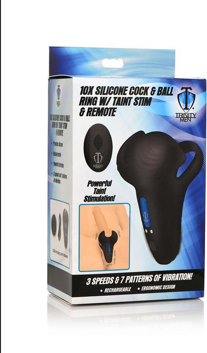 Pipedream 10X Silicone Cock & Ball Ring with Taint Stim & Remote Control (10.50 cm)