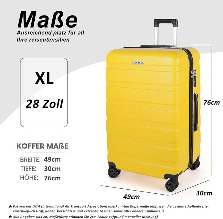 Actual product image Tan.Tomi Hartschalen-Reisekoffer (95 l, L (90 - 115l))
