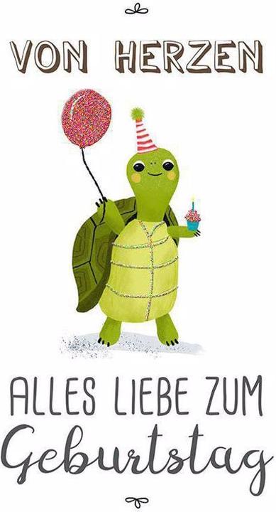 Image du produit Cart Carte de voeux 10 x 14 cm Tortue (1 pcs)