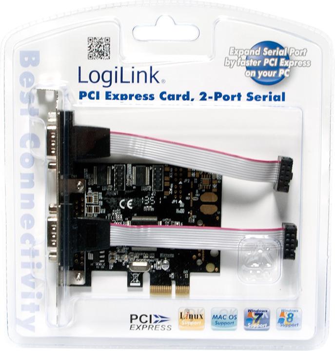 Produktbild LogiLink 2 x serielle (COM) PCIe