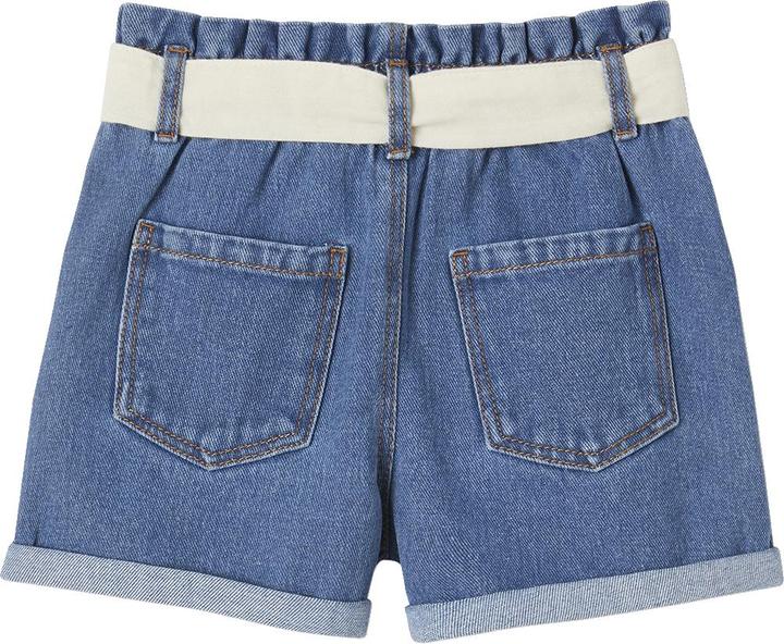Immagine prodotto Vertbaudet Pantaloncini da bambina in denim con fascia in vita a forma di sacchetto di carta (140)