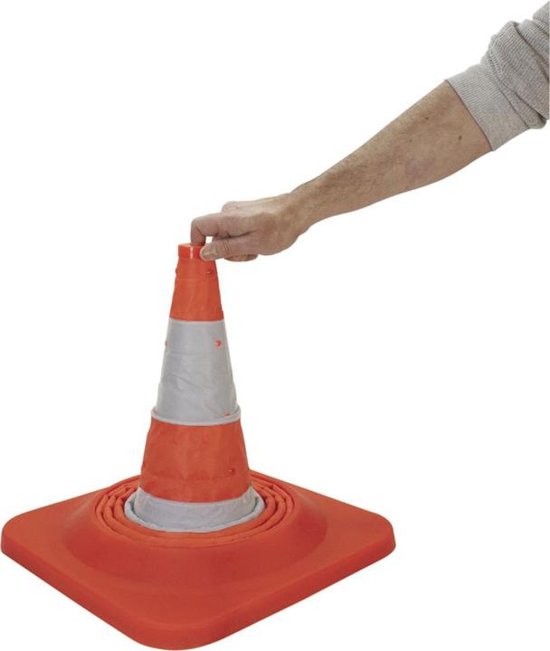 Actual product image Dönges Folding traffic cone, height 400 mm, partially reflective