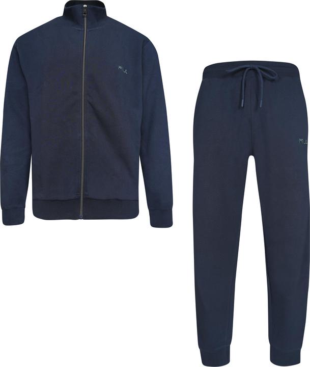 FILA Man Long Pyjamas In Cotton Brushed Fleece Full Zip