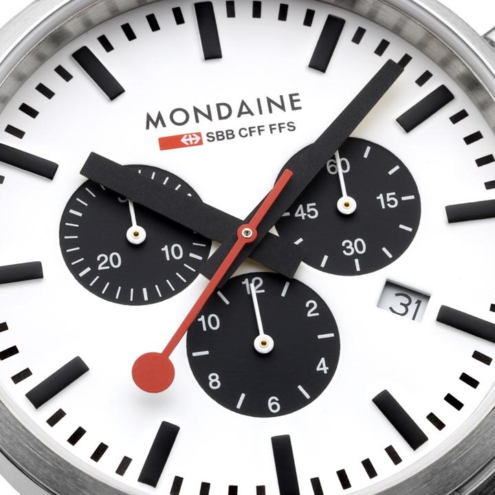 Immagine prodotto Mondaine Neo Vegan (Cronografo, Fatto in Svizzera, Orologio da polso analogico, 41 mm)