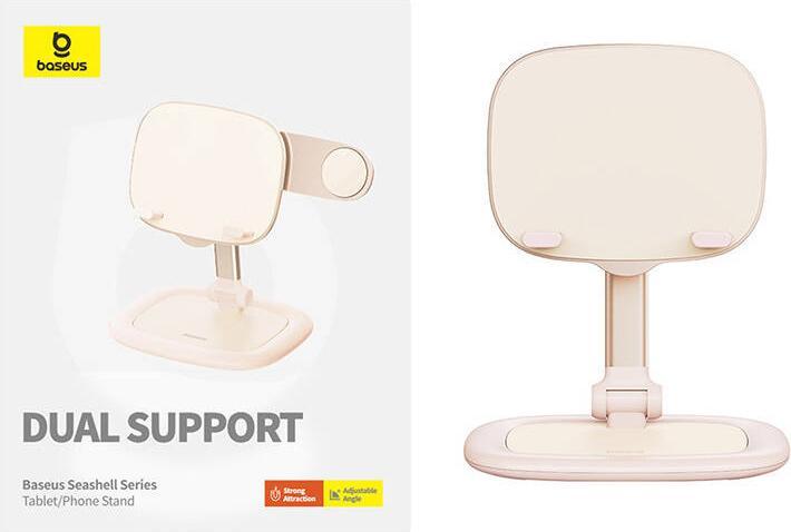 Actual product image Baseus Seashell Series adjustable tablet/phone stand - pink