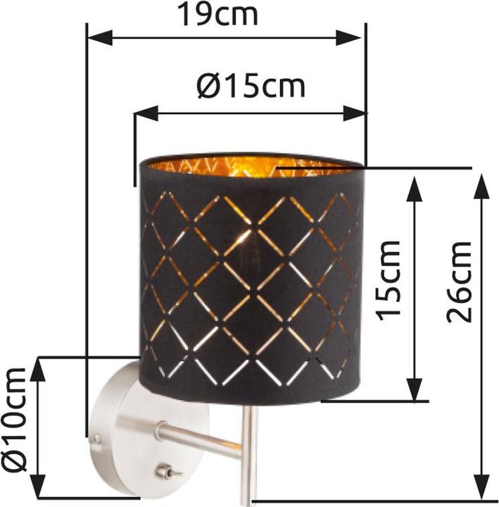 Produktbild Globo Wandleuchte Clarke (E14)