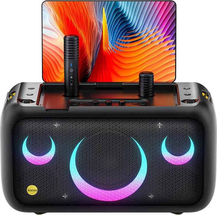 Actual product image Ikarao Karaoke box Break X1 13" screen 2 microphones, 800W