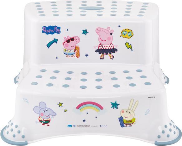 Actual product image keeeper kids step stool igor ""Peppa Pig"", nordic-white with imprint, max. load: 120 kg, with anti-slip