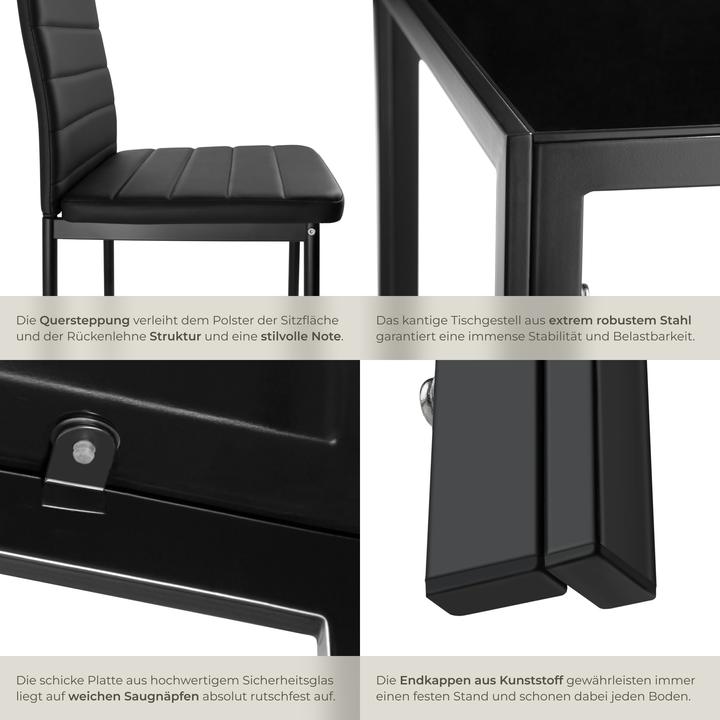Actual product image tectake Essgruppe Berlin (120 x 70 x 75 cm)