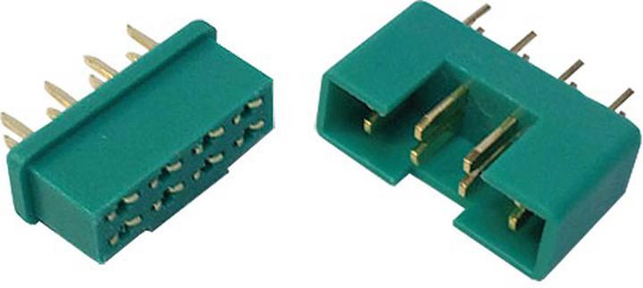 Image du produit Modellbau Lindinger connecteur servo 8 pôles 1 paire vert 1x mâle 1x femelle