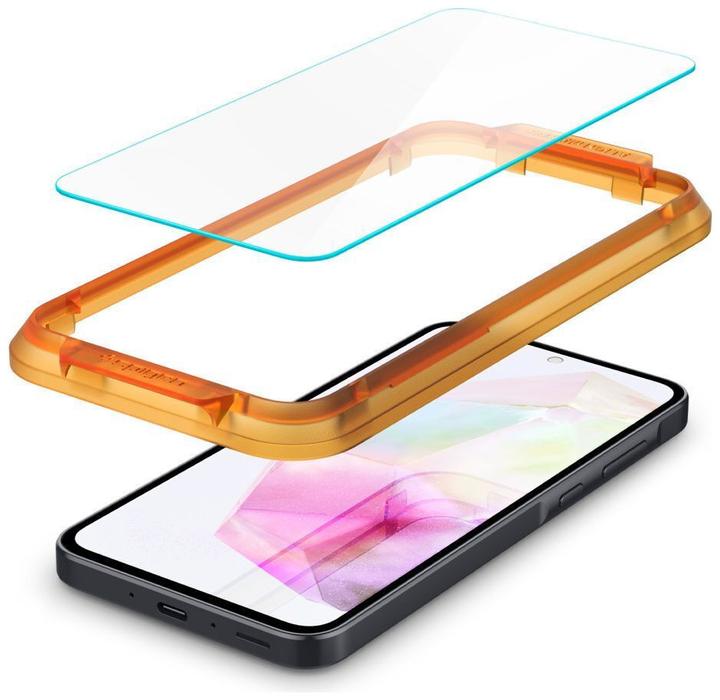 Actual product image Spigen ALM Glas.Tr Sam A35 5G 2szt. szkło hartowane AGL07772 (2 Piece, Samsung Galaxy A35)