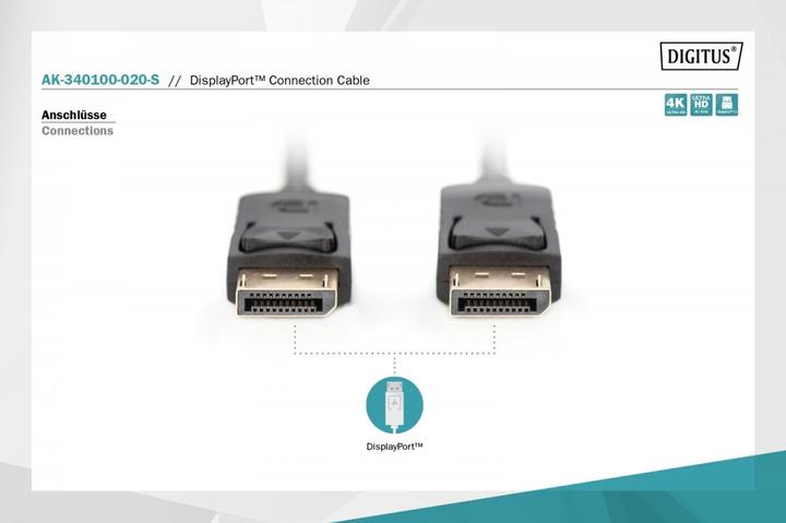 Actual product image Digitus DisplayPort — DisplayPort (2 m, DisplayPort)