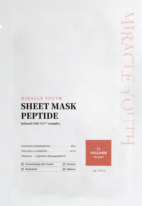 Actual product image Village 11 Factory Miracle youth sheet mask peptide