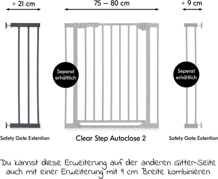Image du produit Hauck Safety Gate Extension 21 cm Dark Grey​ (21 cm)
