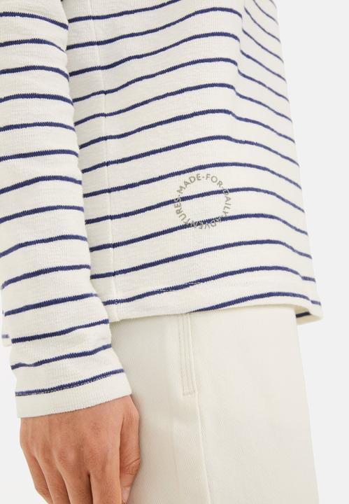 Produktbild Camel Active Gestreiftes Langarmshirt aus reiner Baumwolle (XS)