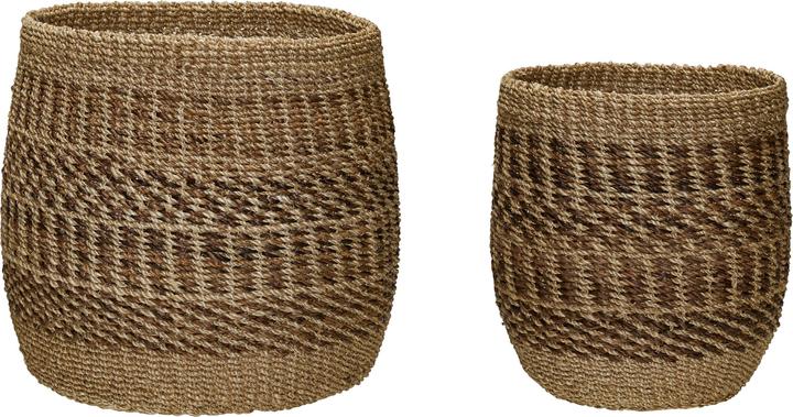 Image du produit Hübsch Paniers Ochre Ochre/Naturel (lot de 2) (2 x, 40 x 12 x 12 cm)